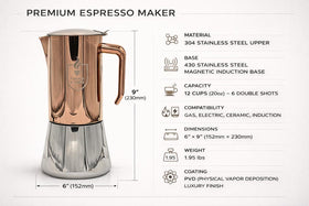 FIAMMA AND FERRO induction-ready base for fast, even heating.