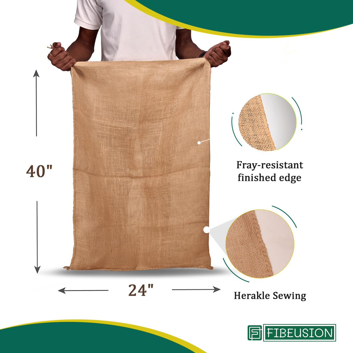 FIBEUSION burlap sack wide mouth design enables easy entry for players.