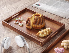 Fibogollo acacia tray ideal for dining tables and decorative setups