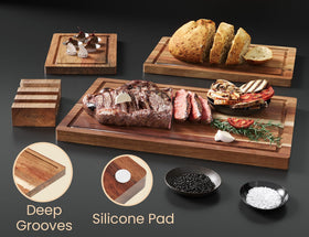 Fibogollo stand holder keeps boards organized and countertop tidy.