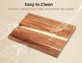 Fibogollo small acacia board perfect for delicate ingredients.