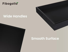 Fibogollo small bamboo tray with handles ideal for condiments and organization.
