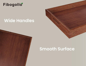 Fibogollo decorative brown tray enhances any table or counter.