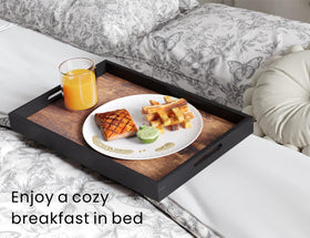 Fibogollo dual-size tray set complements modern and rustic decor