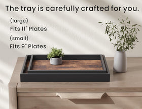 Fibogollo wooden tray surface resists stains and is easy to wipe