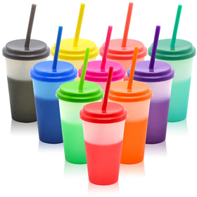 FIEKEICC color-changing cups 12oz reveal color with cold drinks for a playful party vibe