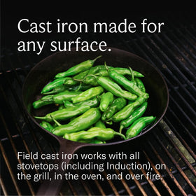 Field Company cooking with cast iron illustrating developing nonstick with use