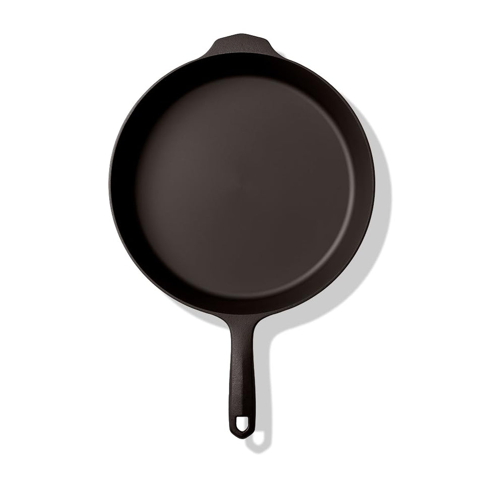 Field Company large cast iron skillet 11.6-inch ready for searing and family meals.