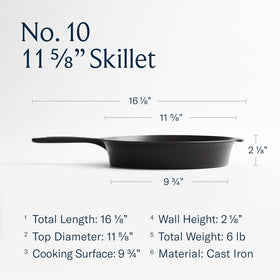Field Company made-in-USA cast iron with responsible pours for durability.