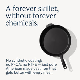 Field Company skillet on induction stove demonstrating compatibility