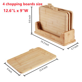Fiery Chef bamboo board holder for upright storage