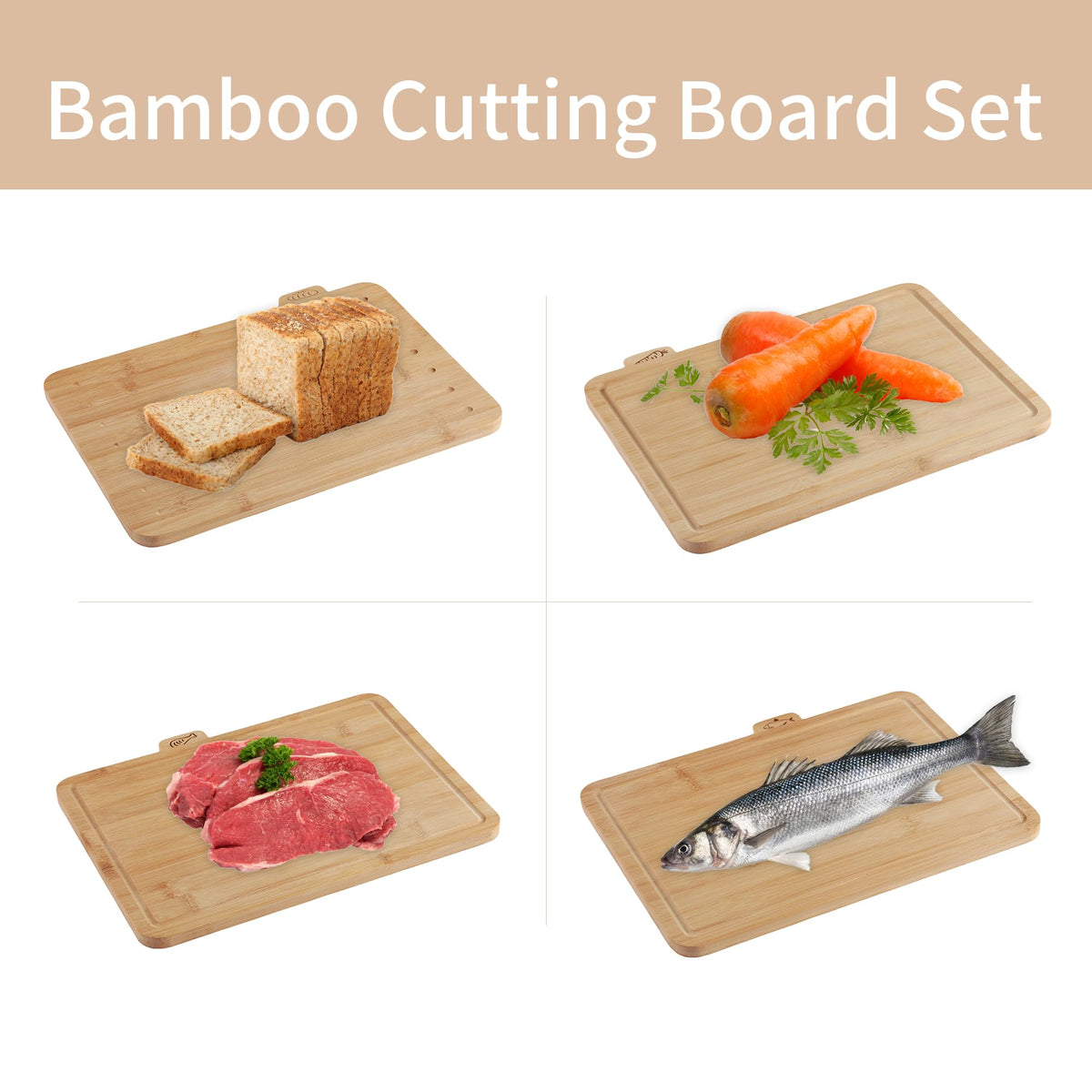 Fiery Chef multi-use boards support meat, vegetables, and fruit chopping.