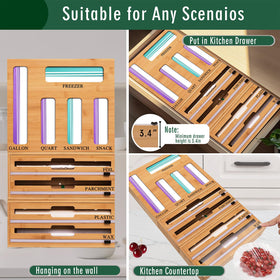 FifanQiQi bamboo drawer organizer with lids showcases durable, eco-friendly storage.