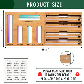 FifanQiQi plastic wrap dispenser with built-in cutter for precise, easy cuts.