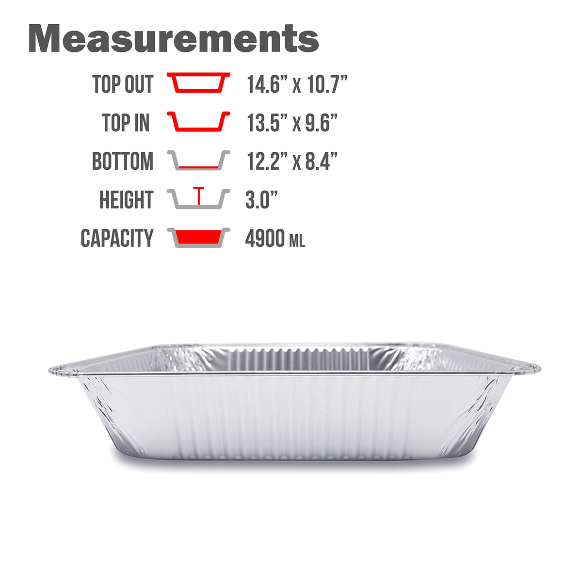 Fig & Leaf disposable pan stackable design saves storage space after use
