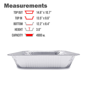 Fig & Leaf disposable pan stackable design saves storage space after use