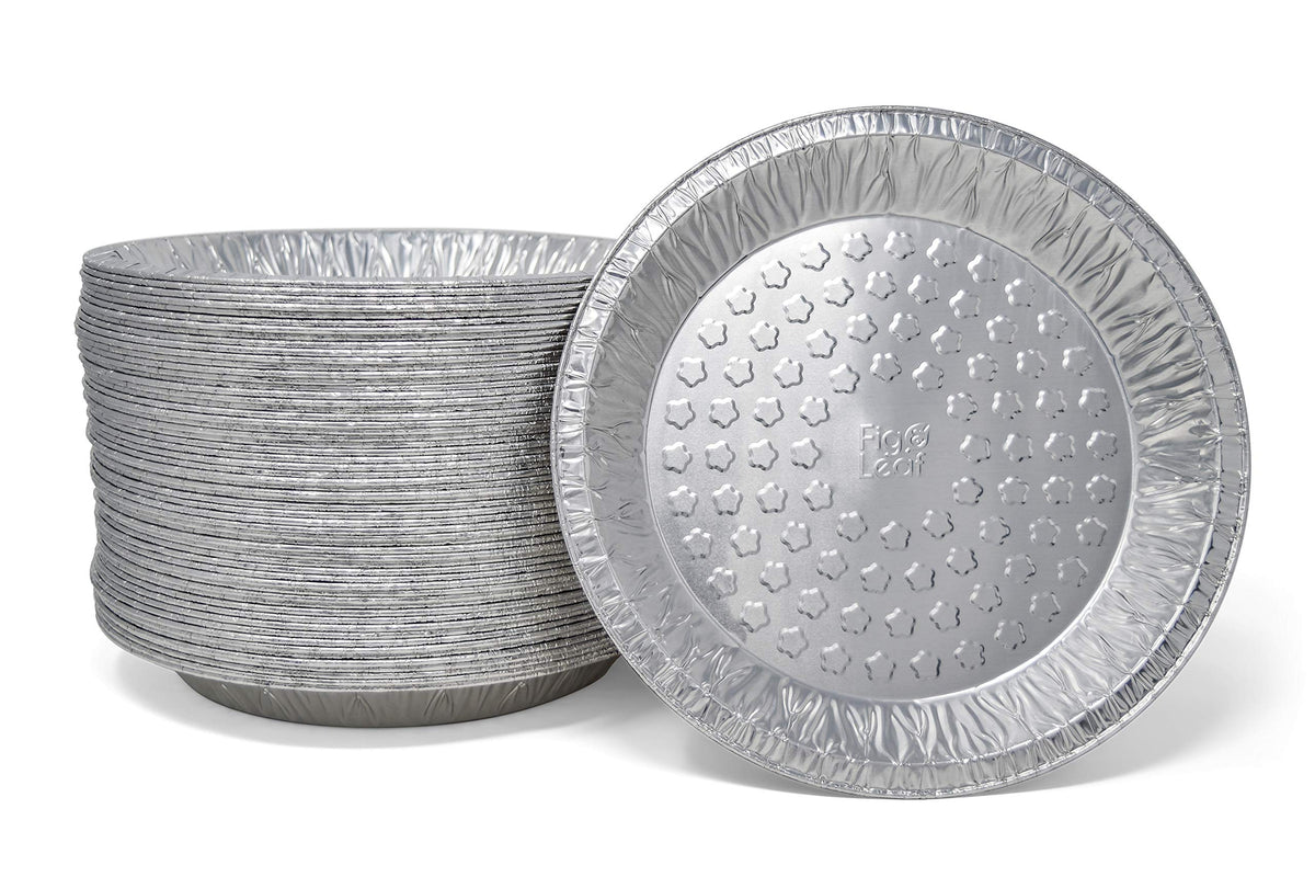 Fig & Leaf 60-pack 9-inch pie pans for sturdy, disposable baking.