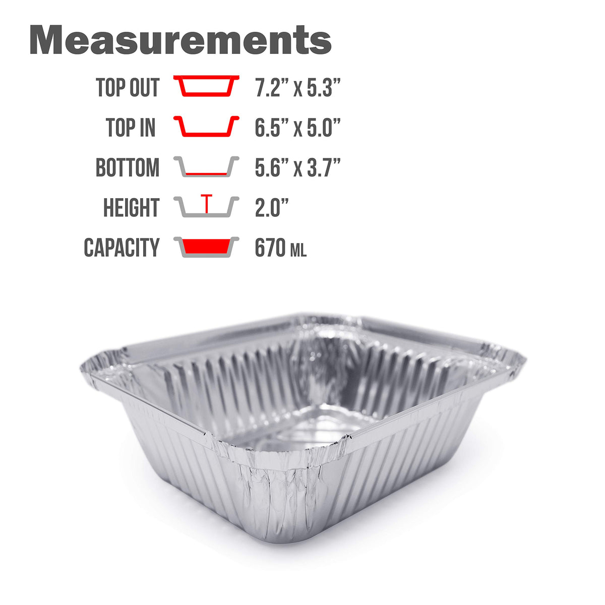 Fig & Leaf medium takeout pans 7x5x2 inches perfect for portions.