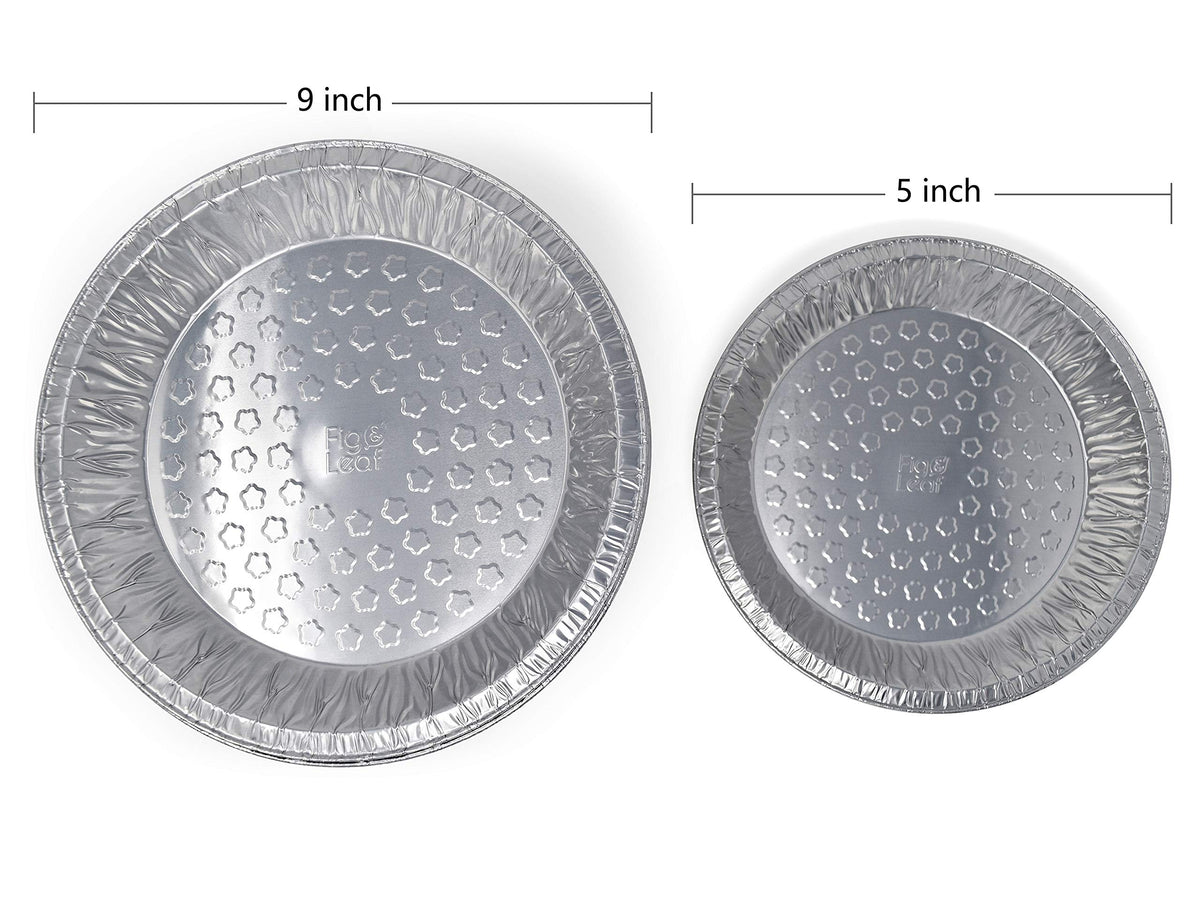 Fig & Leaf sturdy recyclable pie pans for convenient use.