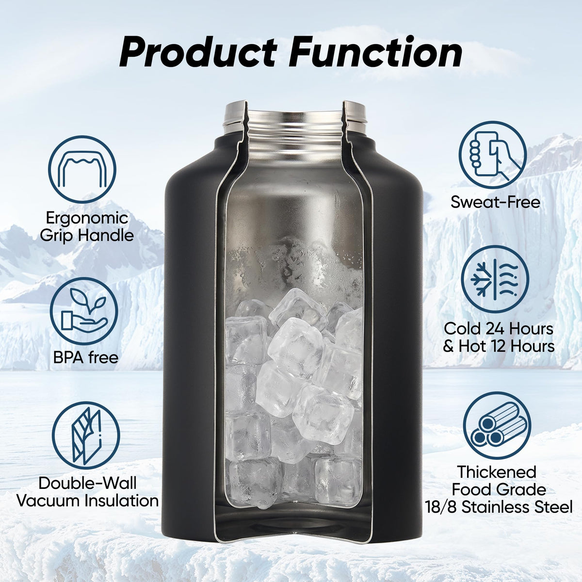 Durable 18/8 stainless interior resists odors for repeated use