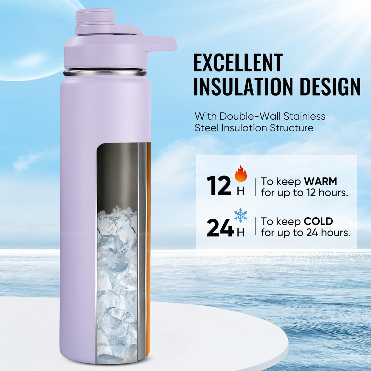 Fijinhom 304 stainless steel construction ensures safe hydration.