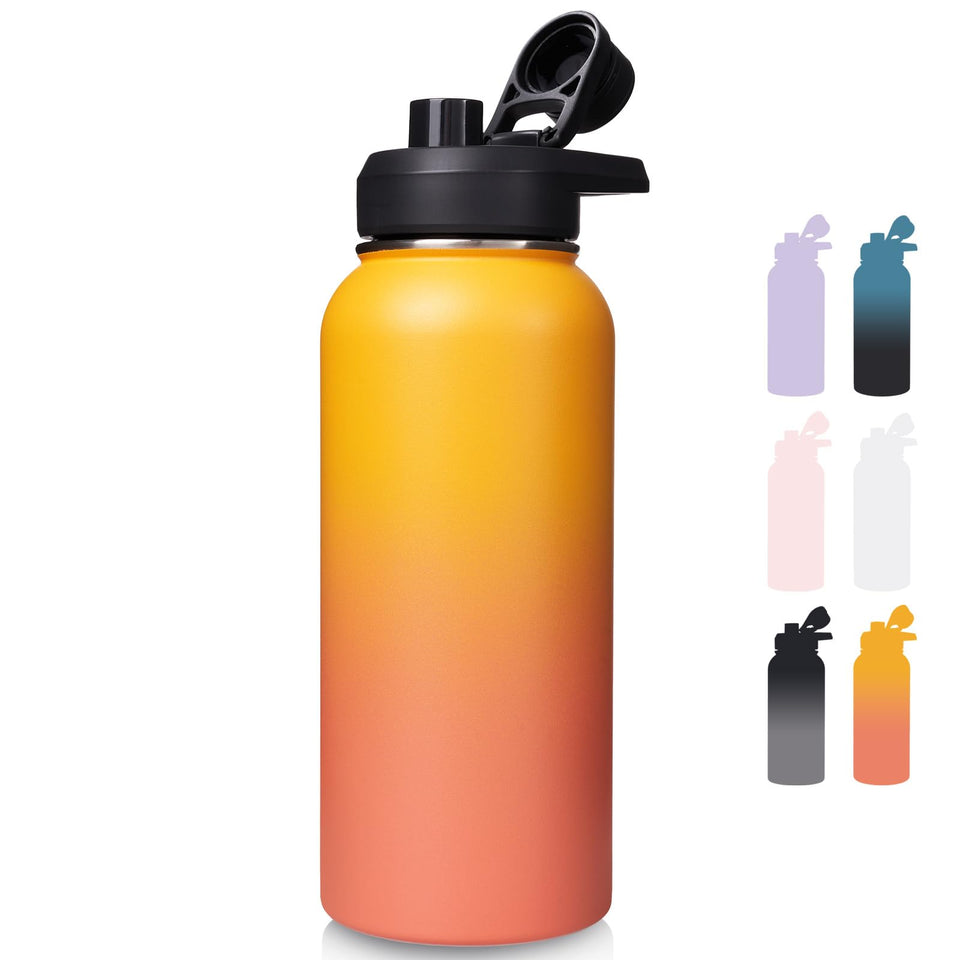 Fijinhom 32oz insulated bottle with handle for easy on-the-go hydration.