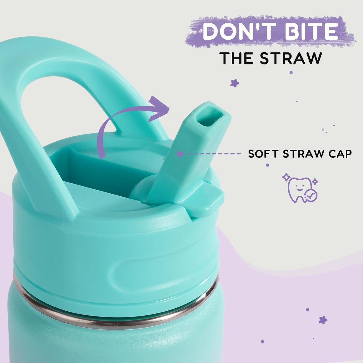 Fijinhom Aurora Bubble Gum straw use highlights easy sipping for kids