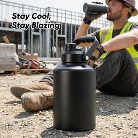 Capacity options of 128oz and 64oz support long shifts
