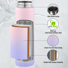 Fijinhom double-wall vacuum insulation keeps drinks at the desired temperature.