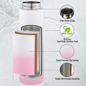 Fijinhom double-wall vacuum insulation helps maintain hot or cold beverages longer.