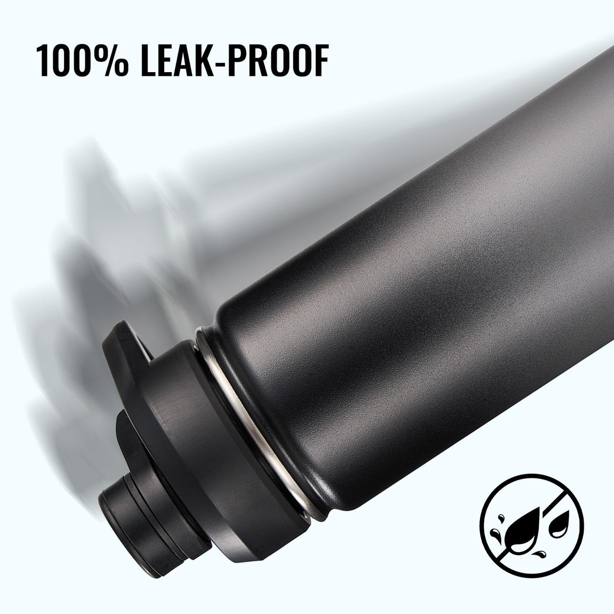 Flip-top leak-proof lid on the Fijinhom bottle prevents spills during travel