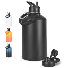 Fijinhom gallon bottle with two lids for versatile on-the-go sipping