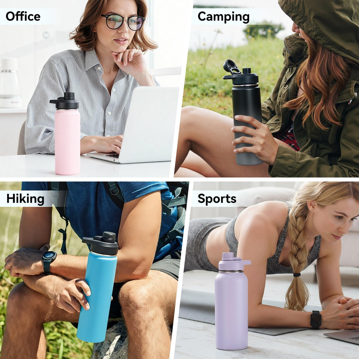 Fijinhom bottle demonstrates hot and cold duration for beverages.