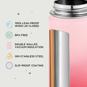 Fijinhom leak-proof closure prevents spills in backpacks during travel and school days.