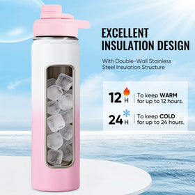 Fijinhom leak-proof flip-top lid supports one-handed use during workouts.