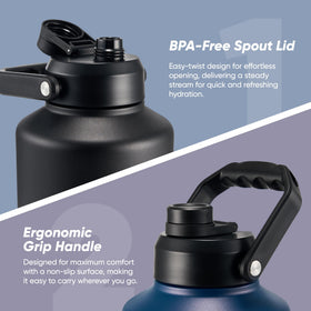 Leak-proof seal prevents spills during travel and rugged workdays