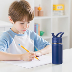 Fijinhom school-friendly bottle fits lunch boxes and backpacks.