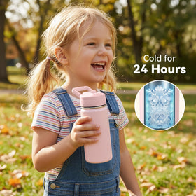 Fijinhom navy bottle adds vibrant color to school routines.
