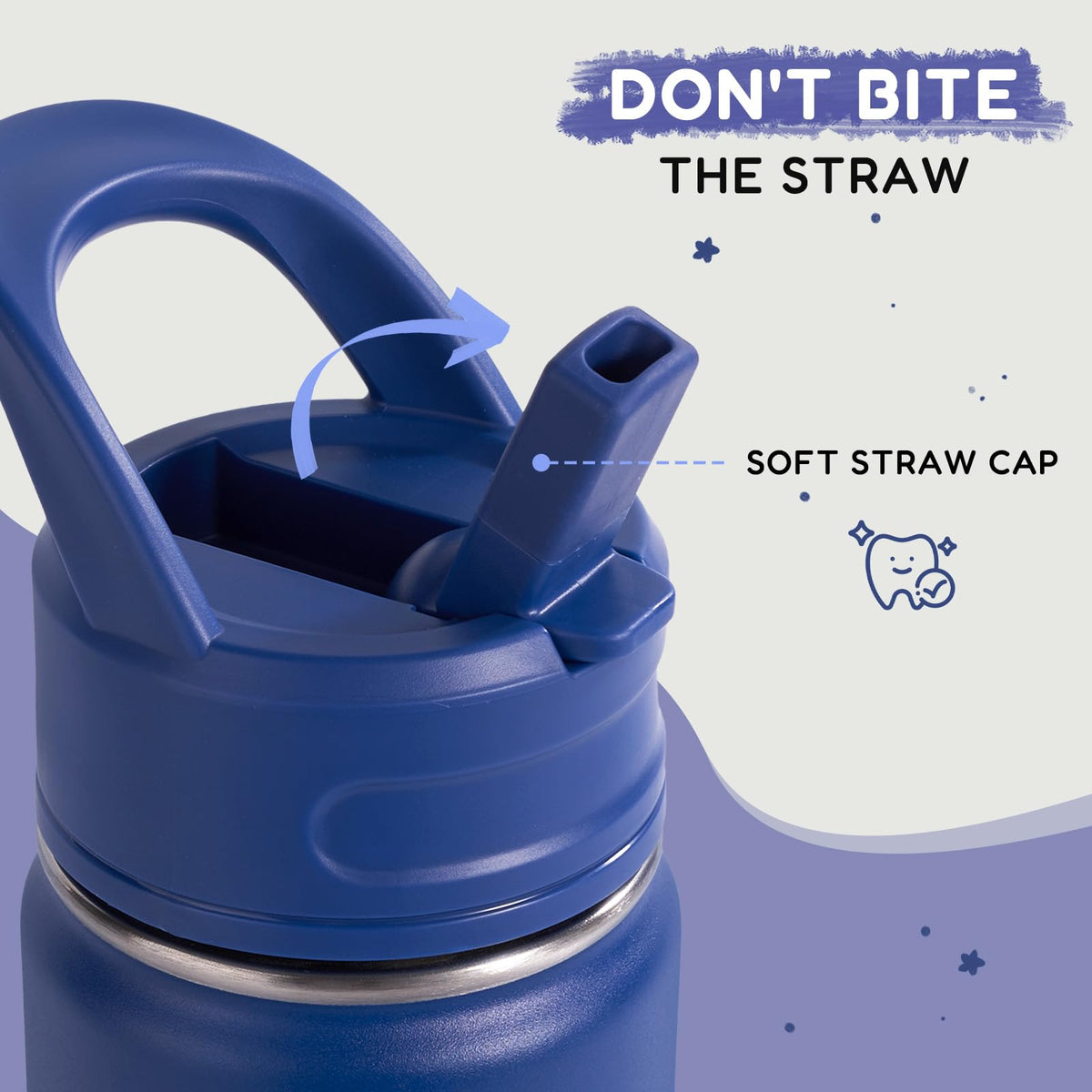Fijinhom toddler straw bottle with leak-proof cap for mess-free days.