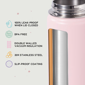 Fijinhom vacuum insulated bottle stays cold up to 24 hours.