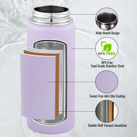 Fijinhom bottle wide mouth aids easy filling and cleaning.