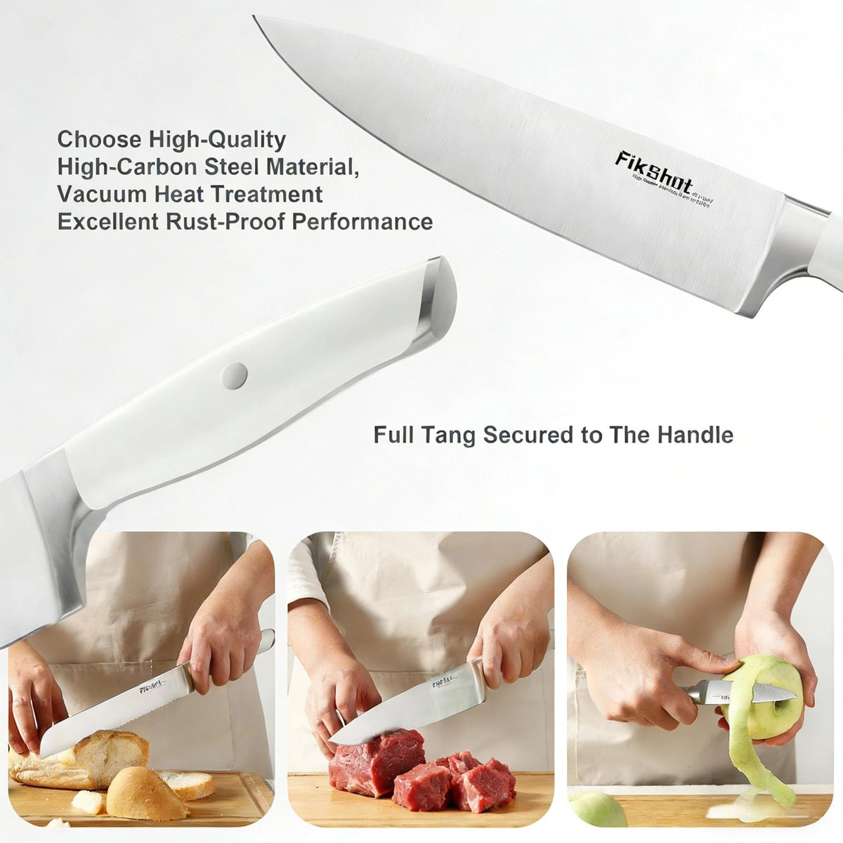 FikShot 5-inch utility knife for precise prep tasks.