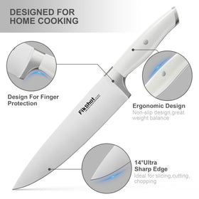 FikShot 7-inch santoku knife for versatile chopping and mincing.