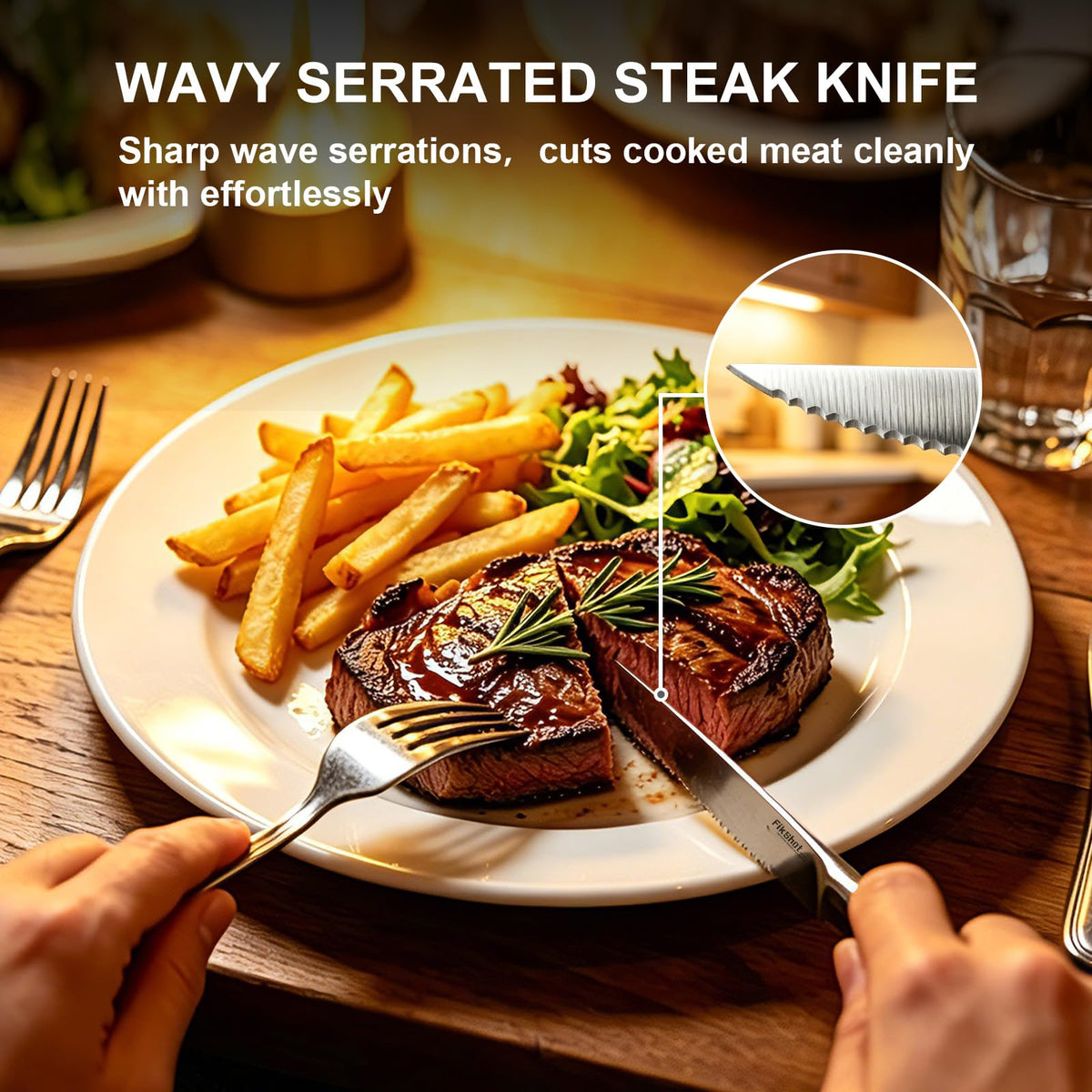 FikShot dishwasher-safe knives simplify cleaning after meals.
