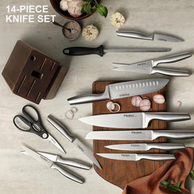 Full-tang design offers balance and control during prep.