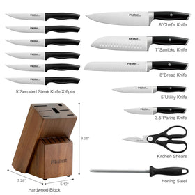 FikShot 3.5-inch paring knife for precise peeling and trimming.