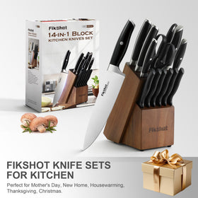 FikShot integrated sharpener keeps blades ready for use.