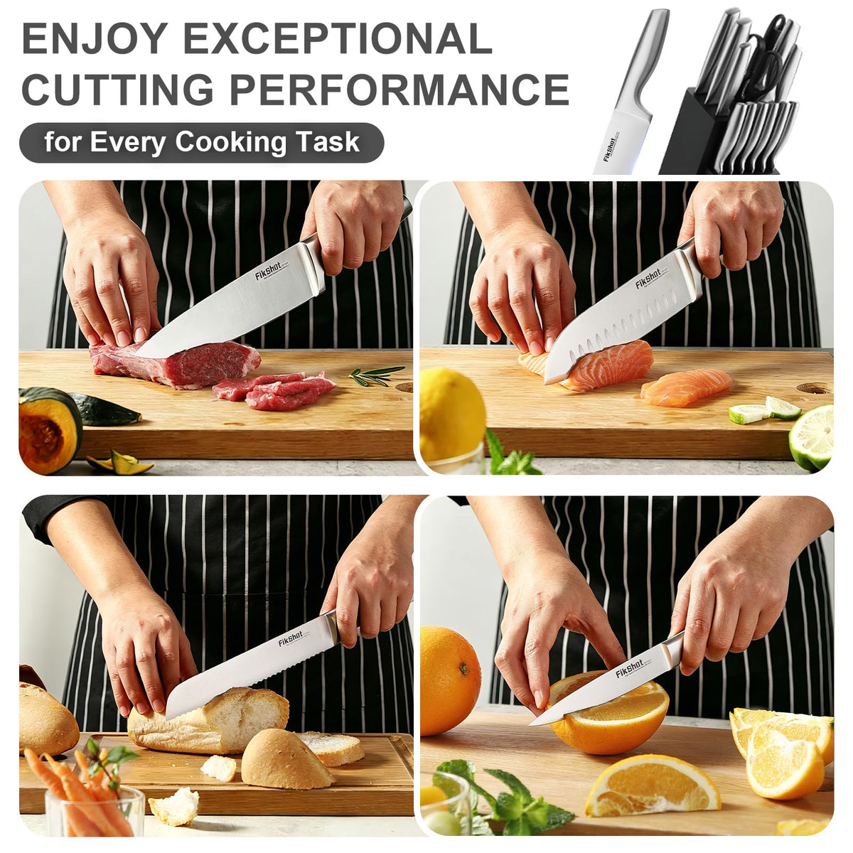 FikShot one-piece forged-handle balances weight for comfortable cutting.