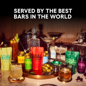 Filthy Food Filthy Martini Kit at home bar setup for restaurant-quality cocktails