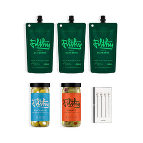 Filthy Food Filthy Martini Kit brine bottle for authentic dirty martinis at home